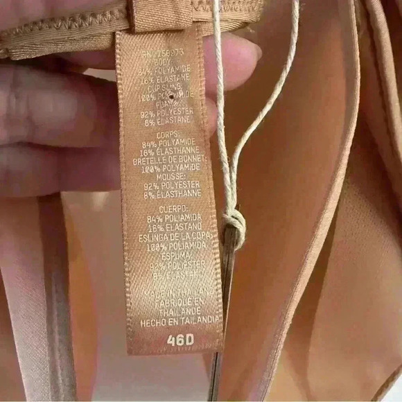 NWT Skims Weightless Demi Bra 46D Ochre Underwire Lightweight Breathable - Picture 5 of 9